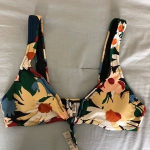 Madewell Tie-front bikini top NWT